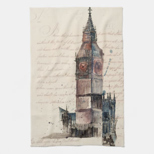 Destinations Vintage Letters From Big Ben Towel