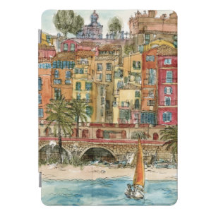 Destinations   Watercolor Beach & Buildings iPad Pro Cover