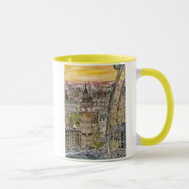 Destinations | Watercolor Big Ben & London Eye Mug (Right)