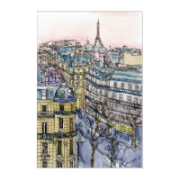 Destinations | Watercolor Eiffel Tower & Paris