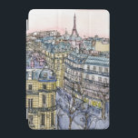 Destinations | Watercolor Eiffel Tower & Paris iPad Mini Cover<br><div class="desc">A picturesque watercolor and ink design created by the gifted Melissa Wang. This illustration depicts an urban landscape of the city of Paris with the iconic Eiffel Tower standing tall in the top tier of the piece overlooking the city. This cultural icon is usually depicted front and center of an...</div>