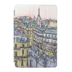 Destinations Watercolor Eiffel Tower & Paris iPad Mini Cover