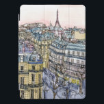 Destinations | Watercolor Eiffel Tower & Paris iPad Pro Cover<br><div class="desc">A picturesque watercolor and ink design created by the gifted Melissa Wang. This illustration depicts an urban landscape of the city of Paris with the iconic Eiffel Tower standing tall in the top tier of the piece overlooking the city. This cultural icon is usually depicted front and center of an...</div>