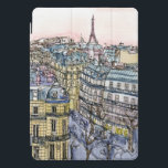 Destinations | Watercolor Eiffel Tower & Paris iPad Pro Cover<br><div class="desc">A picturesque watercolor and ink design created by the gifted Melissa Wang. This illustration depicts an urban landscape of the city of Paris with the iconic Eiffel Tower standing tall in the top tier of the piece overlooking the city. This cultural icon is usually depicted front and center of an...</div>