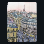 Destinations | Watercolor Eiffel Tower & Paris iPad Pro Cover<br><div class="desc">A picturesque watercolor and ink design created by the gifted Melissa Wang. This illustration depicts an urban landscape of the city of Paris with the iconic Eiffel Tower standing tall in the top tier of the piece overlooking the city. This cultural icon is usually depicted front and center of an...</div>