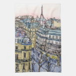 Destinations | Watercolor Eiffel Tower &amp; Paris Towel at Zazzle