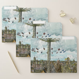 Destinations   Watercolor European Swing Ride File Folder