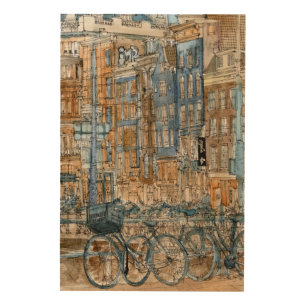 Destinations   Watercolor New York City View Wood Wall Decor