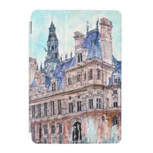 Destinations Watercolor Rustic Hotel de Ville iPad Mini Cover