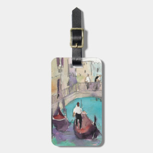 Destinations Watercolor Venice Gondola Ride Luggage Tag