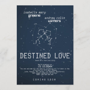 Destined Love - Wedding Movie Poster Invitation