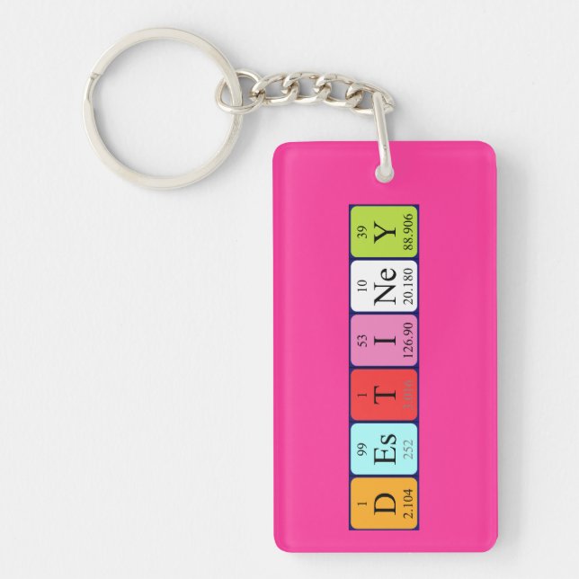 Destiney periodic table name keyring (Front)