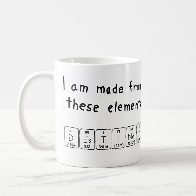 Destiney periodic table name mug (Left)