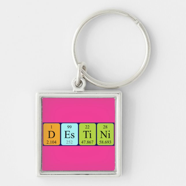 Destini periodic table name keyring (Front)