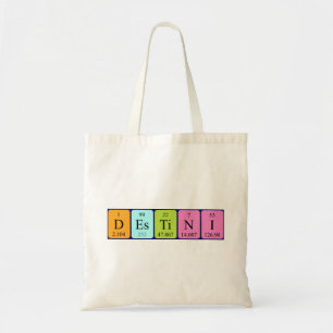Destini periodic table name tote bag