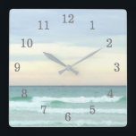 Destin's Emerald Waters Square Wall Clock<br><div class="desc">The beautiful colors of Florida's Gulf Coast captured in a photo clock. If you have a photo of your own,  use this template to create a clock that is uniquely yours.</div>
