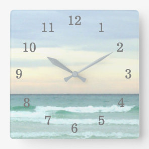 Destin's Emerald Waters Square Wall Clock