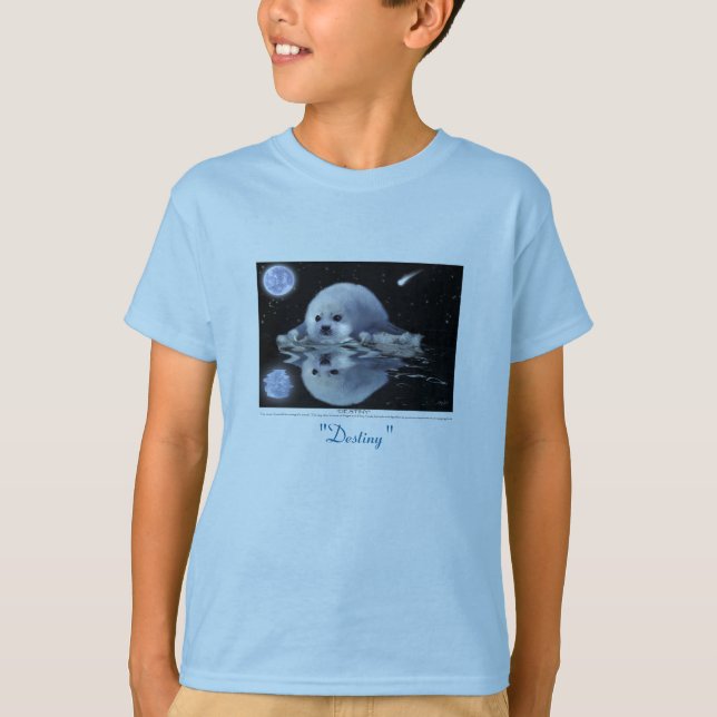 "DESTINY" Art & Story HARP SEAL T-shirts (Front)