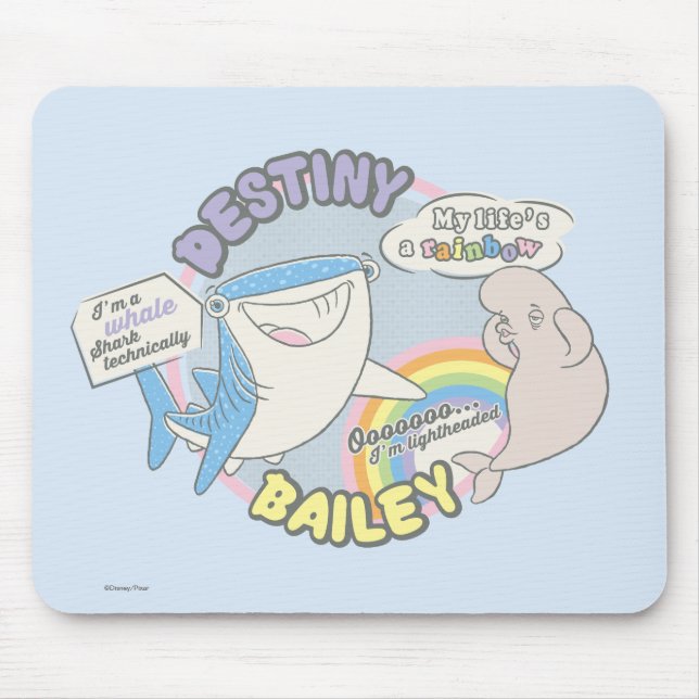 Destiny & Bailey Comic Graphic Mouse Pad (Front)