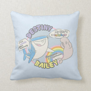Destiny & Bailey Comic Graphic Throw Pillow