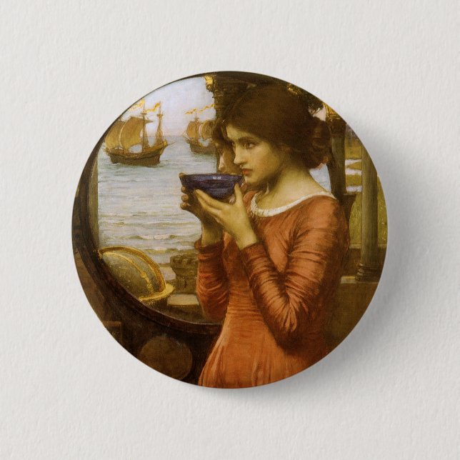 Destiny by John William Waterhouse Pinback Button (Front)