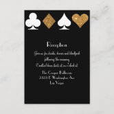 Destiny Las Vegas Casino Party Faux Gold Glitter Invitation Card