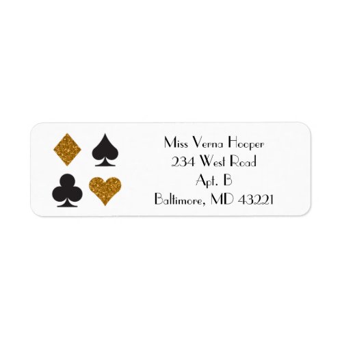 Destiny Las Vegas Wedding Faux Gold Glitter Label