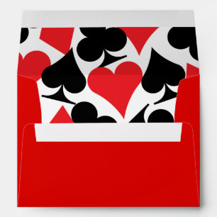 Destiny Las Vegas Wedding Invitation Red Black Envelope