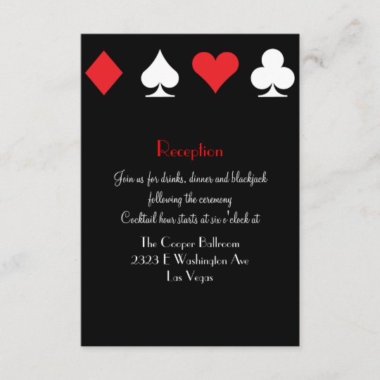 Destiny Las Vegas Wedding Reception Extra Info Enclosure Card