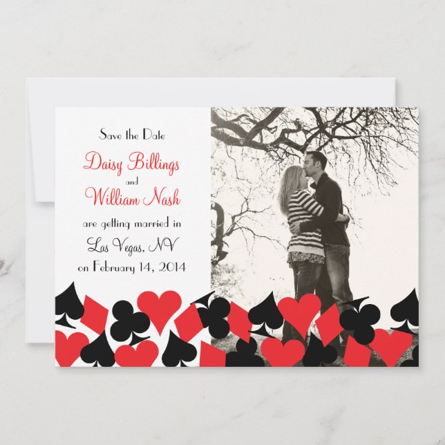 Destiny Las Vegas Wedding Save the Date Card (Front)