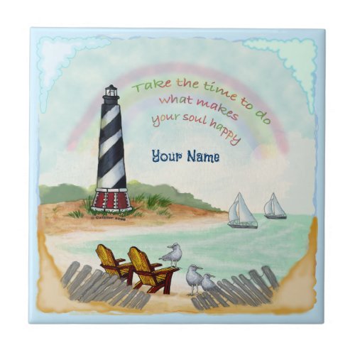 Destiny  Lighthouse custom name Ceramic Tile