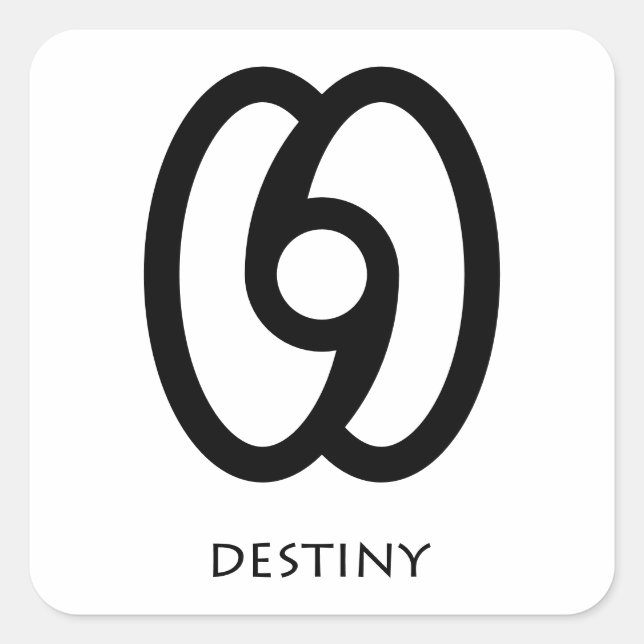 Destiny  ( Nkrabea ) Adinkra Symbol Sticker (Front)