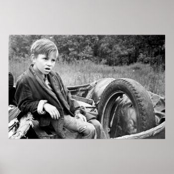 Destitute Boy: 1935 Poster by Photoblog at Zazzle