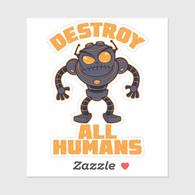 Destroy All Humans Angry Robot Sticker (Sheet)