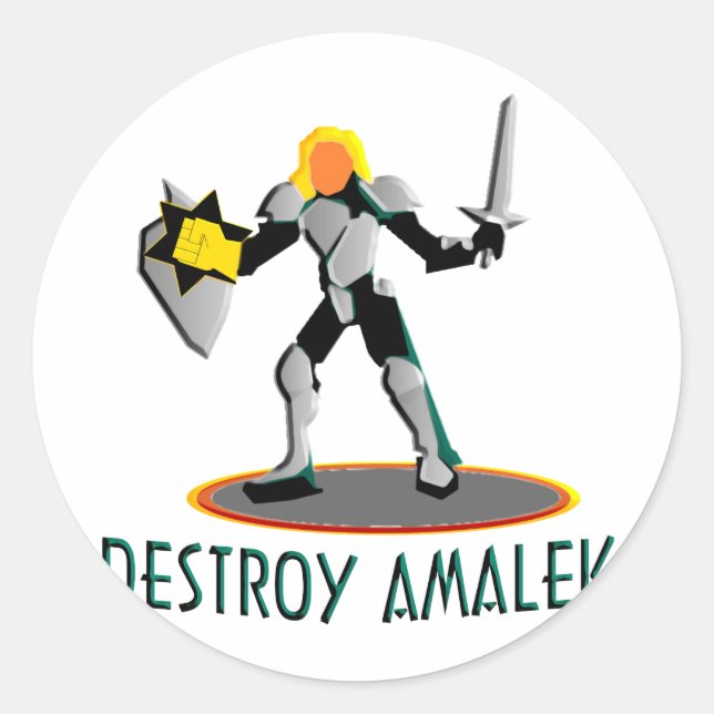 Destroy Amalek Classic Round Sticker (Front)