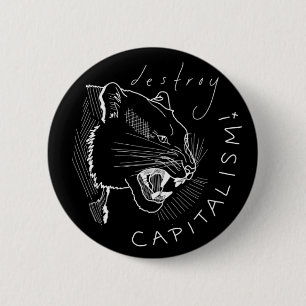 Destroy Capitalism! Pinback Button