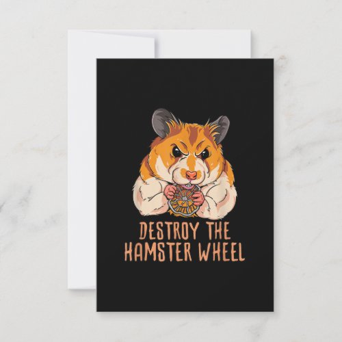 Destroy The Hamster Wheel RSVP Card