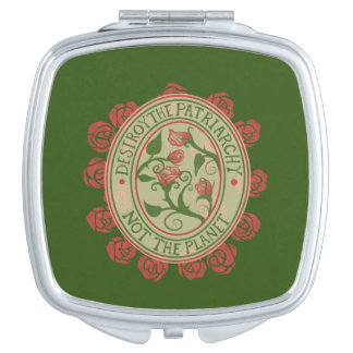 Destroy the patriarchy not the planet Feminist Compact Mirror