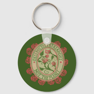 Destroy the patriarchy not the planet Feminist  Keychain