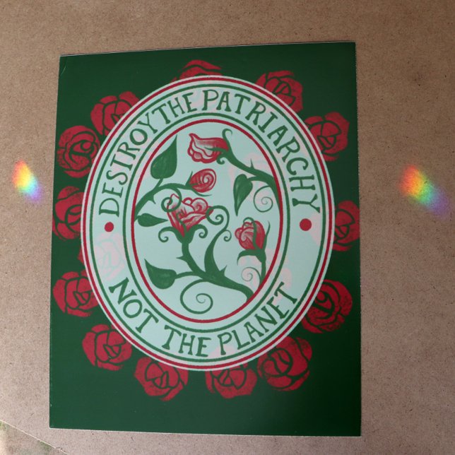 Destroy the Patriarchy not the Planet Feminist Postcard (Creator Uploaded)