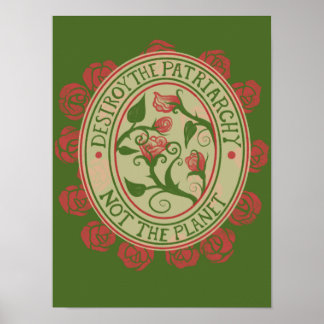 Destroy the patriarchy not the planet Feminist  Poster