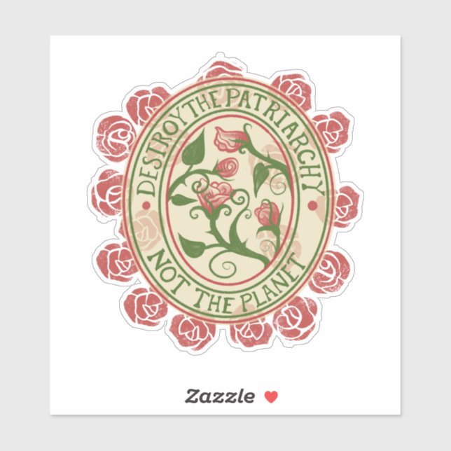 Destroy the patriarchy not the planet sticker (Sheet)