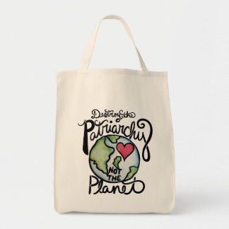 Destroy the patriarchy not the planet tote bag