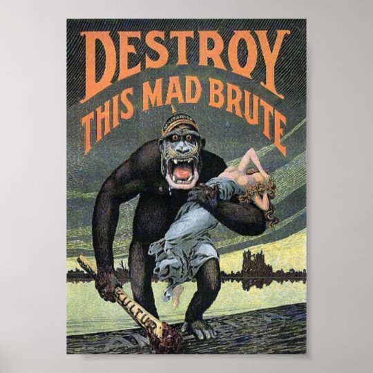 Image result for destroy this mad brute poster
