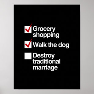 DESTROY TRADITIONAL MARRIAGE POSTER
