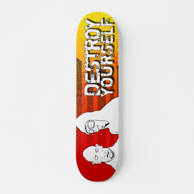 destroy yourself - sun skateboard deck (Front)