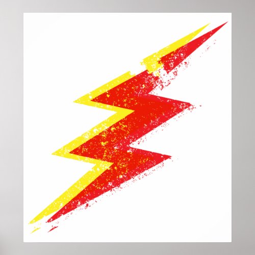 Destroyed lightning bolt poster
