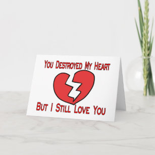 Destroyed My Heart Valentine Holiday Card