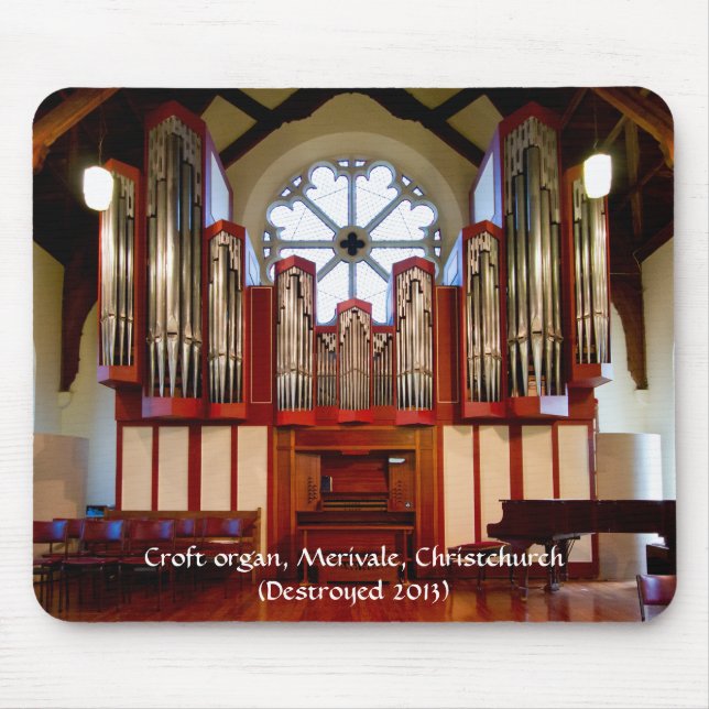 Destroyed pipe organ, Merivale, Christchurch Mouse Pad (Front)