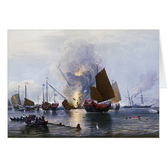 Destroying Chinese War Junks 1843 Cards (Front Horizontal)